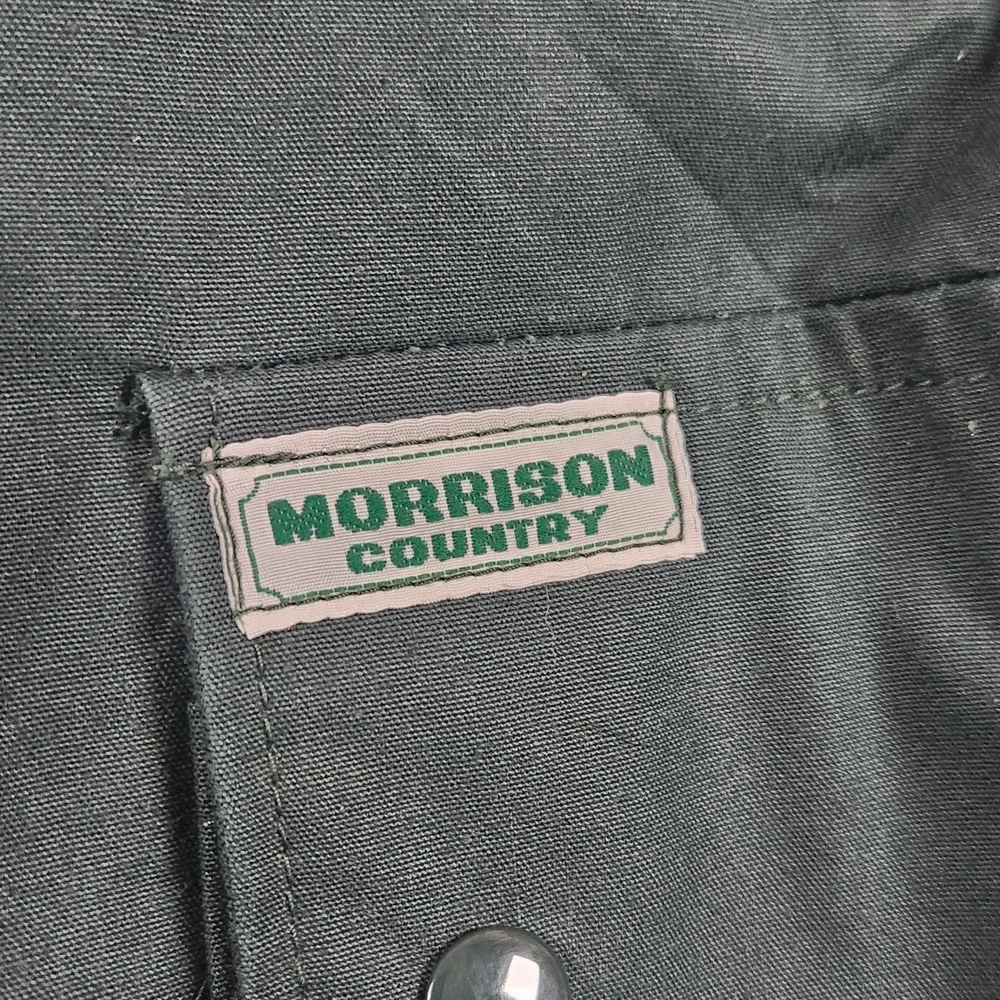 Vtg Morrisons Australian Green‎ OilSkin Coat Duster Size XL Ranch Cowboy Chore